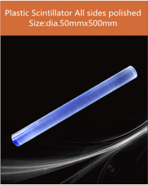 Plastic scintillator material, equivalent Eljen EJ 200 or Saint gobain BC 408  scintillator,  Diameter 50mm x 500mm All sides polished